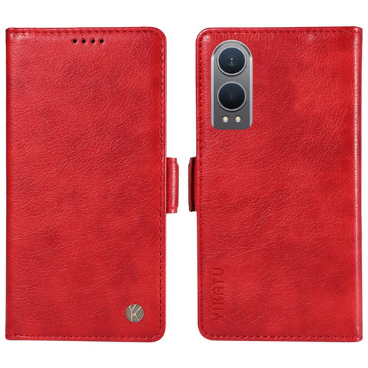 YIKATU YK-007 For OnePlus Nord CE4 Lite 5G / Oppo K12x 5G (China) Wallet Case Litchi Grain Leather Phone Protective Cover - Red