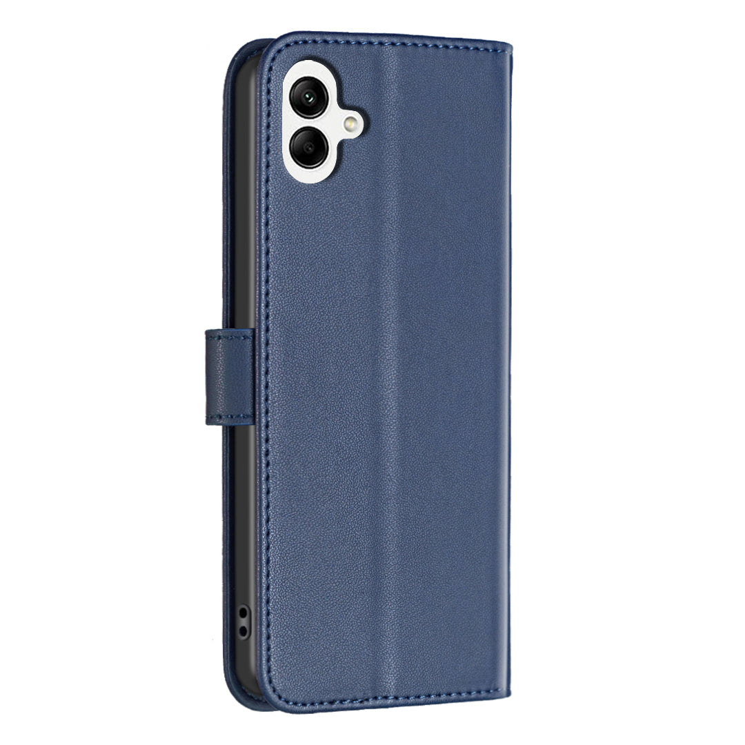 BINFEN COLOR BF17 For Samsung Galaxy A06 Leather Phone Case Wallet Cover - Blue