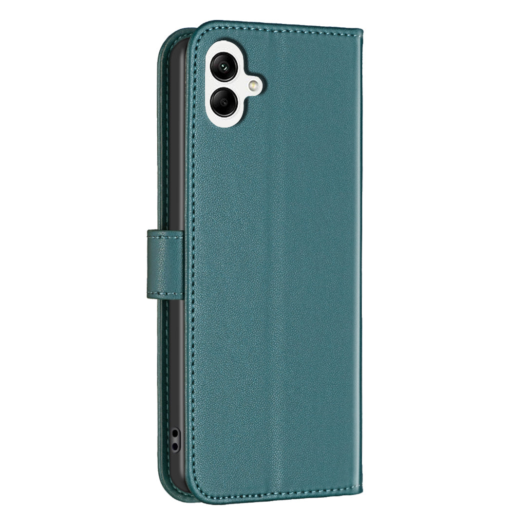 BINFEN COLOR BF17 For Samsung Galaxy A06 Leather Phone Case Wallet Cover - Green