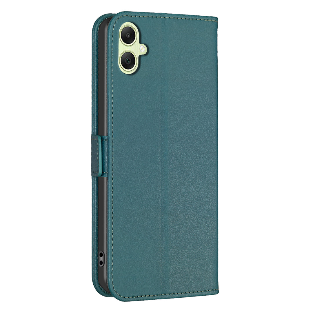 BINFEN COLOR BF31 For Samsung Galaxy A06 Case PU Leather Flip Folio Phone Wallet Cover - Green