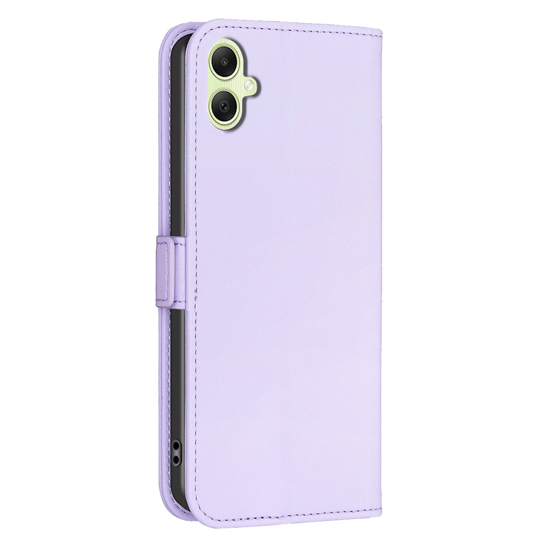 BINFEN COLOR BF31 For Samsung Galaxy A06 Case PU Leather Flip Folio Phone Wallet Cover - Purple