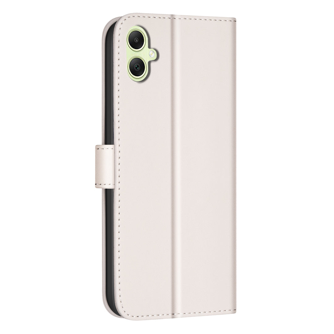 BINFEN COLOR BF34 for Samsung Galaxy A06 Case Wallet PU Leather Cover Square Grid Pattern - Beige