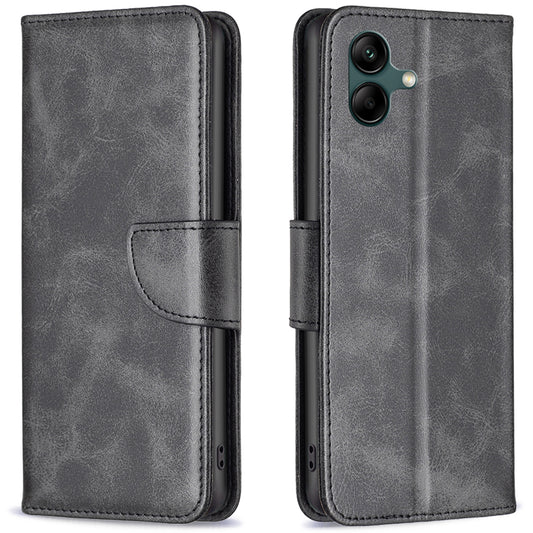 For Samsung Galaxy A06 Case Wallet Stand Folio Flip PU Leather Phone Cover - Black