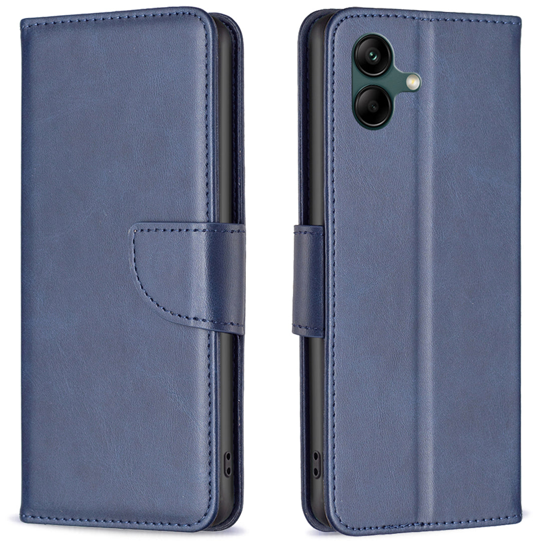 For Samsung Galaxy A06 Case Wallet Stand Folio Flip PU Leather Phone Cover - Blue