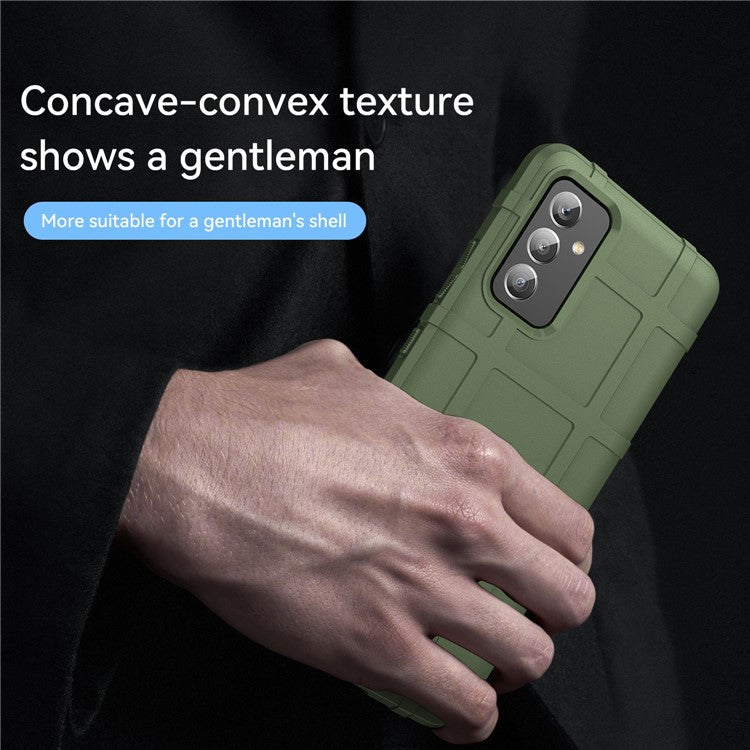 For Samsung Galaxy Quantum 2 / A82 5G Rugged Square Grid Protective Phone Case Thickened TPU Anti-Scratch Phone Cover - Green