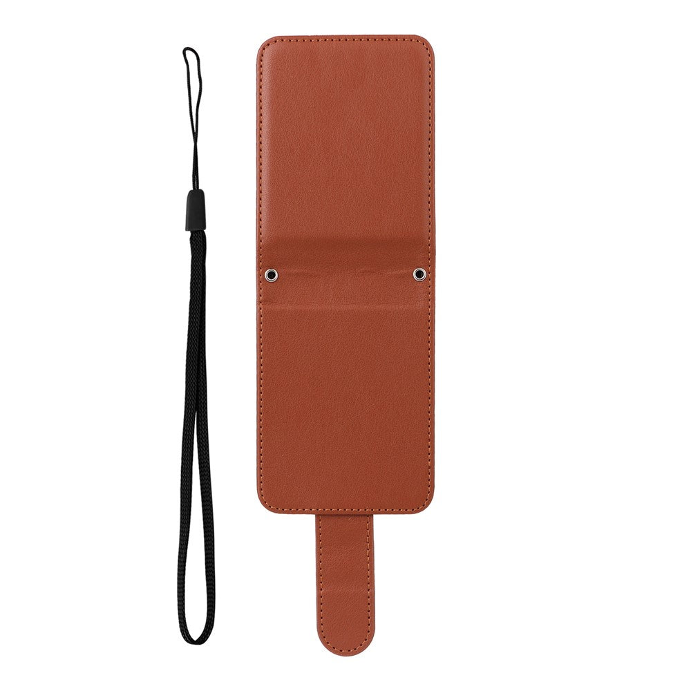 For Samsung Galaxy Z Flip7 FE 5G / Z Flip6 5G Case PU Leather Card Holder Folding Phone Cover - Brown