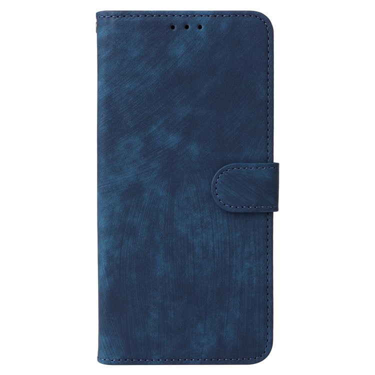 For Samsung Galaxy M35 5G Case with Strap RFID Blocking Leather Flip Phone Cover - Blue