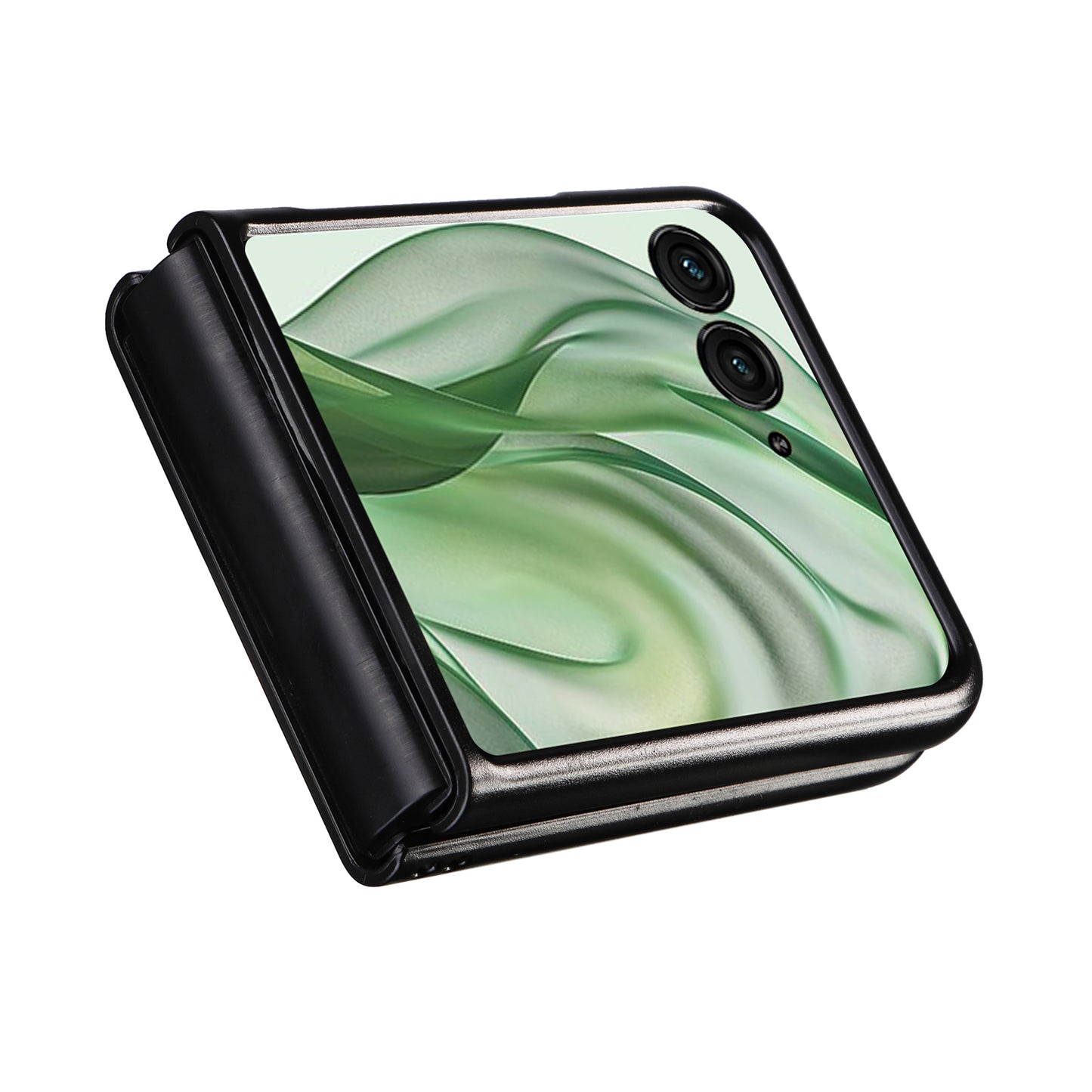 For Motorola Razr 50 Ultra 5G Case Litchi Texture Leather+Hard PC Phone Cover - White