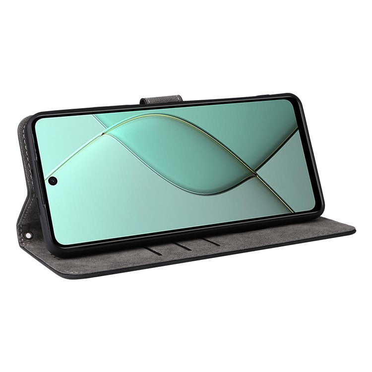 For TECNO Spark 20 Pro 5G / KJ8 Case RFID Blocking PU Leather Wallet Phone Cover - Black