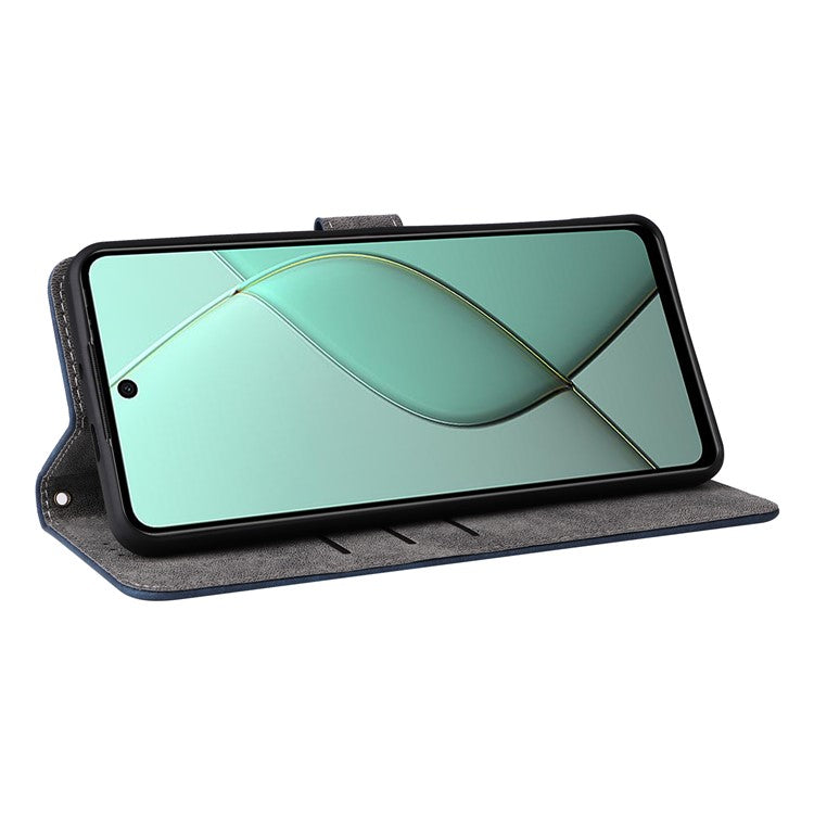 For TECNO Spark 20 Pro 5G / KJ8 Case RFID Blocking PU Leather Wallet Phone Cover - Blue