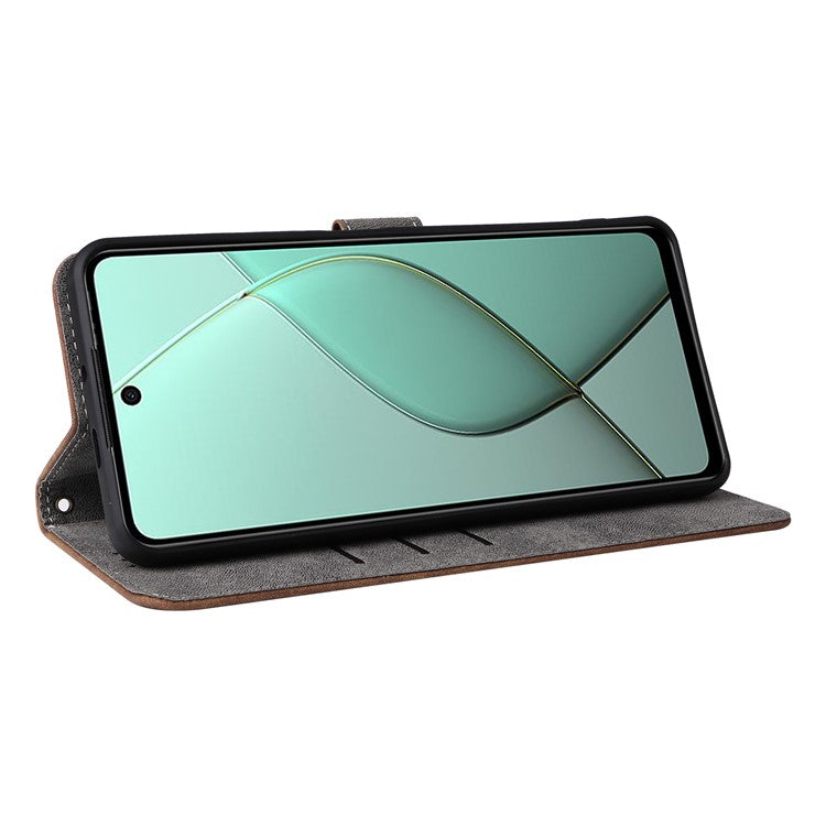 For TECNO Spark 20 Pro 5G / KJ8 Case RFID Blocking PU Leather Wallet Phone Cover - Brown