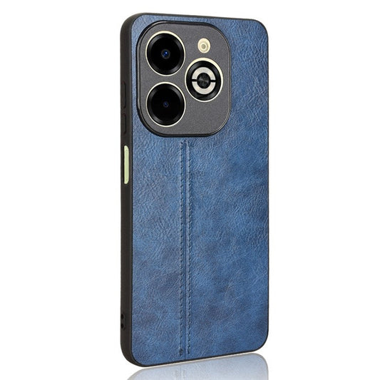 For Infinix Smart 8 Plus / 8 Pro 4G Case Stitching Line PU Leather+PC+TPU Phone Cover - Blue