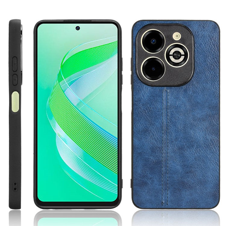 For Infinix Smart 8 Plus / 8 Pro 4G Case Stitching Line PU Leather+PC+TPU Phone Cover - Blue