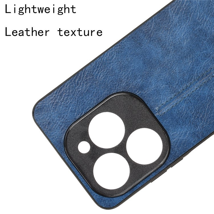 For Infinix Smart 8 Plus / 8 Pro 4G Case Stitching Line PU Leather+PC+TPU Phone Cover - Blue