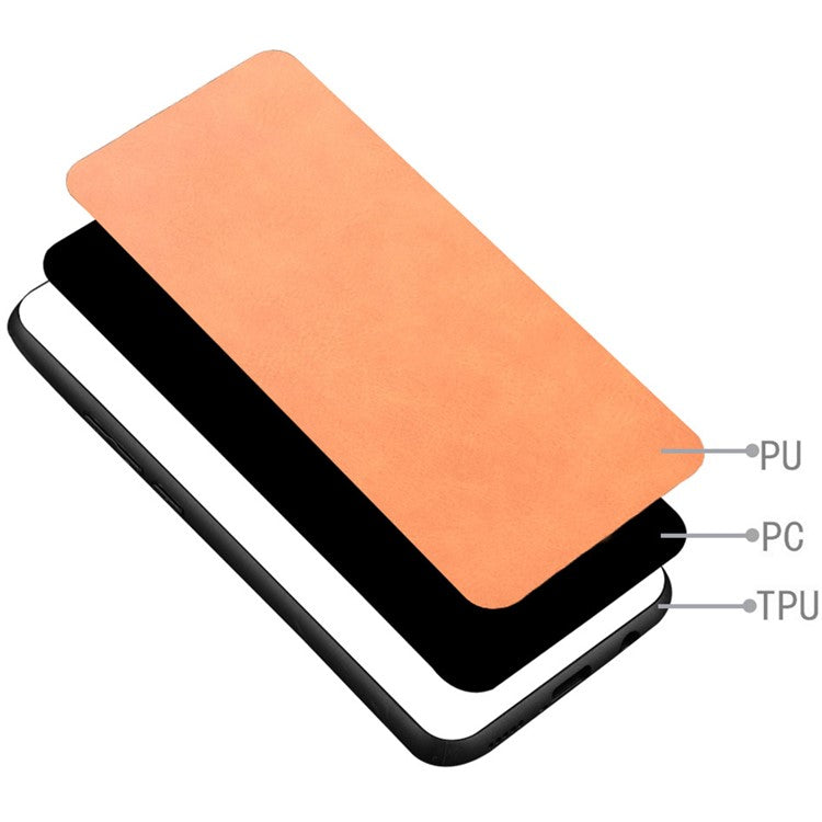 For Infinix Smart 8 Plus / 8 Pro 4G Case Stitching Line PU Leather+PC+TPU Phone Cover - Orange