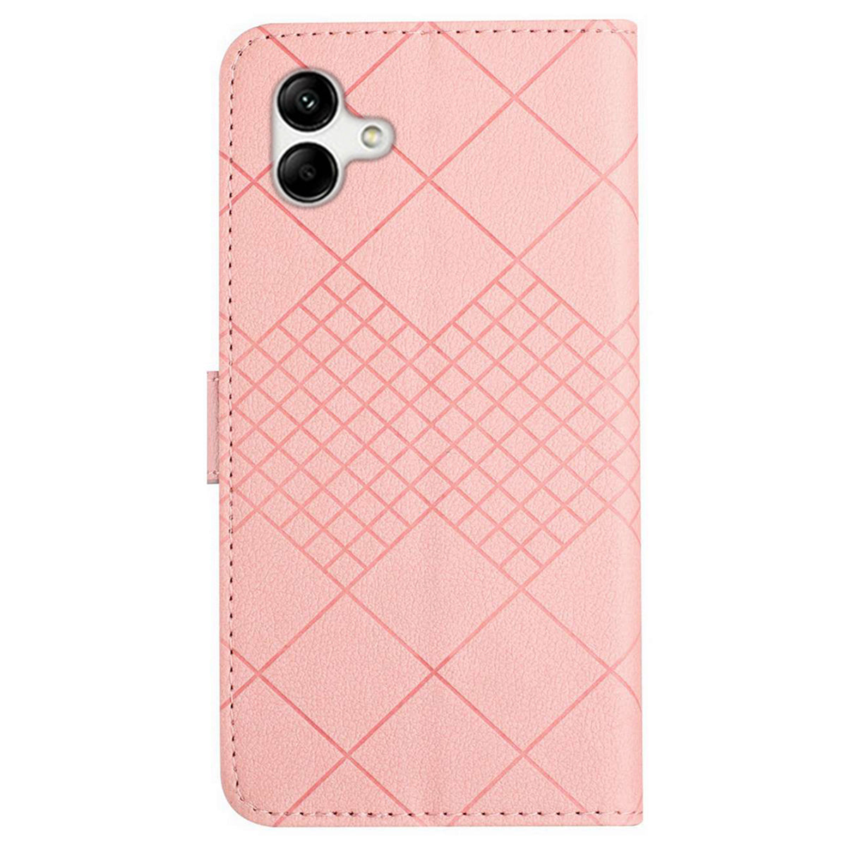 HT06 For Samsung Galaxy A06 Case PU Leather Wallet Flip Folio Phone Cover - Pink