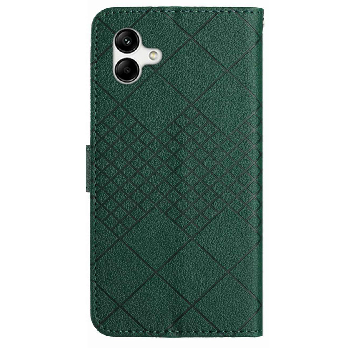 HT06 For Samsung Galaxy A06 Case PU Leather Wallet Flip Folio Phone Cover - Green