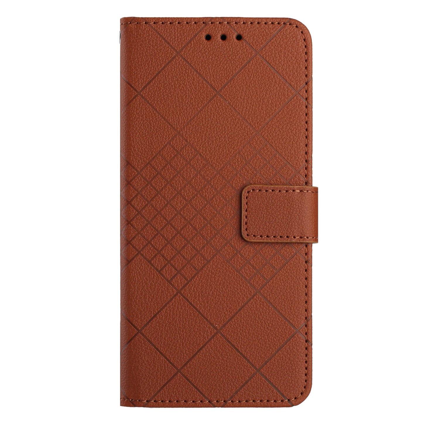 HT06 For Samsung Galaxy A16 5G / A16 4G Wallet Case PU Leather Flip Folio Phone Cover - Brown