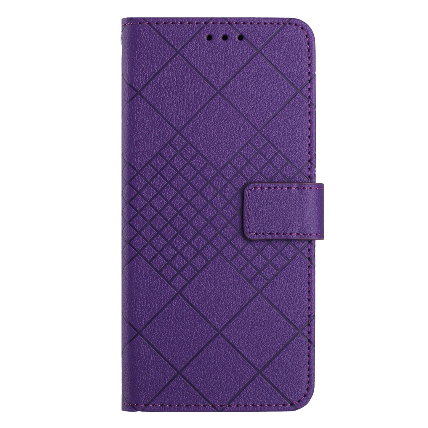 HT06 For Samsung Galaxy A16 5G / A16 4G Wallet Case PU Leather Flip Folio Phone Cover - Dark Purple
