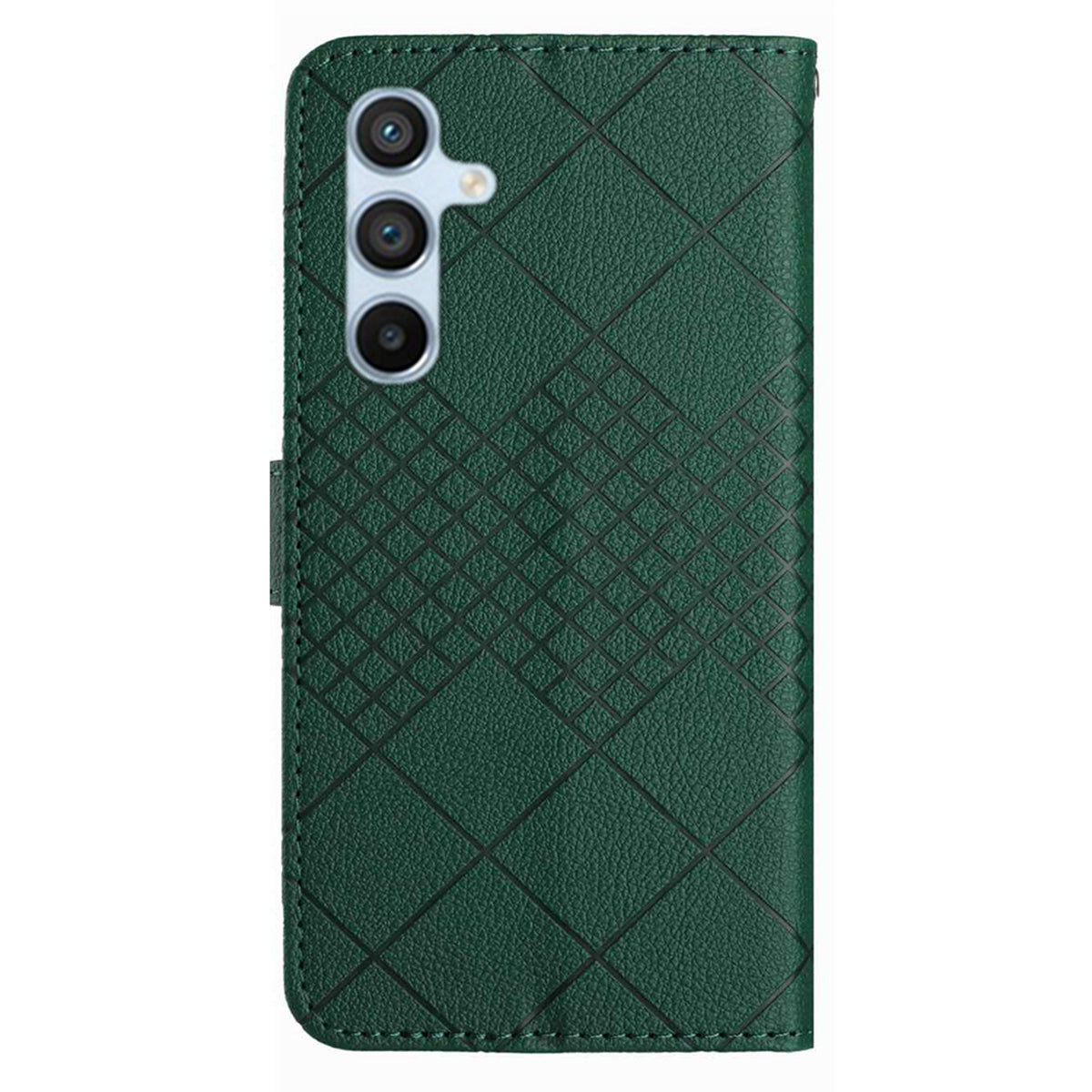 HT06 For Samsung Galaxy A16 5G / A16 4G Wallet Case PU Leather Flip Folio Phone Cover - Green
