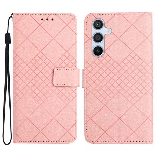 HT06 For Samsung Galaxy A16 5G / A16 4G Wallet Case PU Leather Flip Folio Phone Cover - Pink