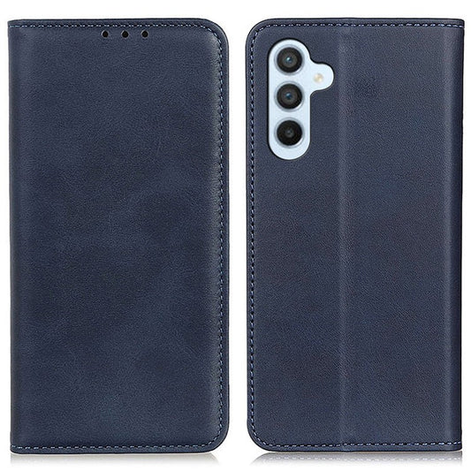 For Samsung Galaxy M35 5G Case Split Leather Flip Wallet Phone Cover - Blue