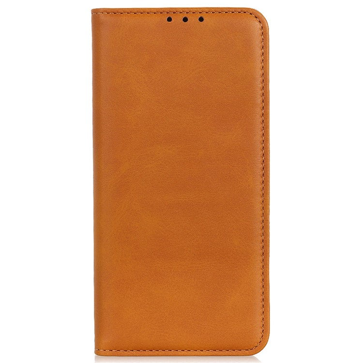 For Samsung Galaxy M35 5G Case Split Leather Flip Wallet Phone Cover - Brown
