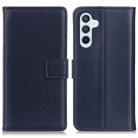 For Samsung Galaxy M35 5G Case Card Slots PU Leather Flip Stand Phone Cover - Blue