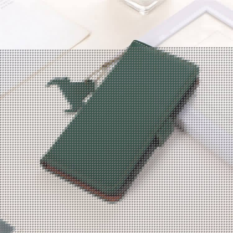 For Samsung Galaxy M35 5G Wallet Case Anti-Drop Genuine Cow Leather Phone Cover RFID Blocking - Green
