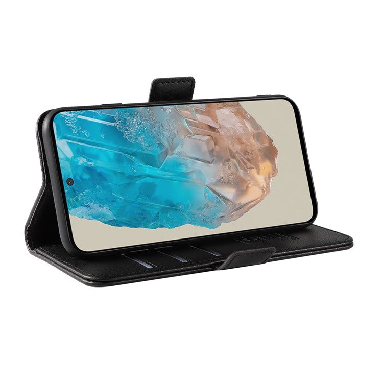 YIKATU YK-003 For Samsung Galaxy M35 5G Case Flip Wallet Shockproof Leather Phone Cover - Black