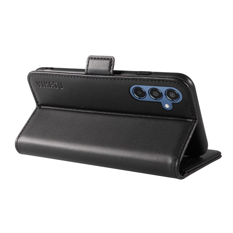 YIKATU YK-003 For Samsung Galaxy M35 5G Case Flip Wallet Shockproof Leather Phone Cover - Black
