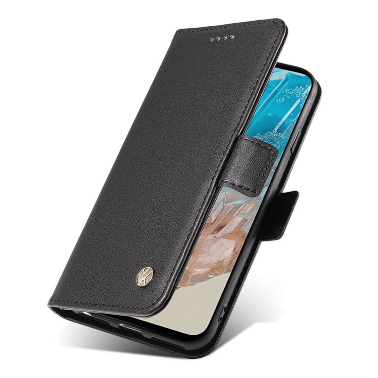 YIKATU YK-003 For Samsung Galaxy M35 5G Case Flip Wallet Shockproof Leather Phone Cover - Black