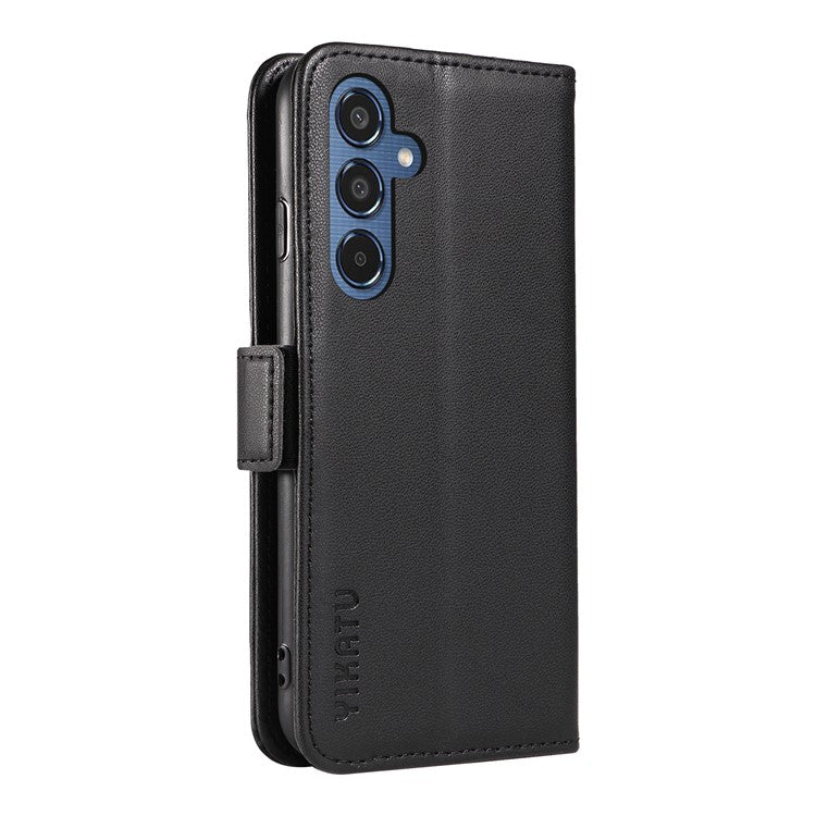 YIKATU YK-003 For Samsung Galaxy M35 5G Case Flip Wallet Shockproof Leather Phone Cover - Black