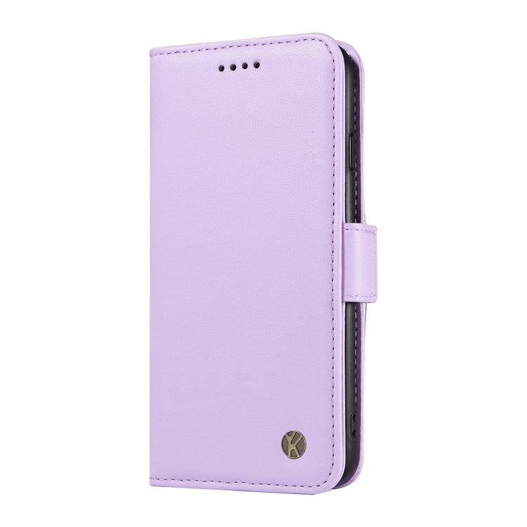 YIKATU YK-003 For Samsung Galaxy M35 5G Case Flip Wallet Shockproof Leather Phone Cover - Light Purple