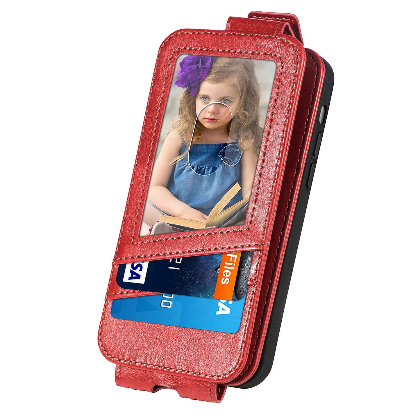 CASENEO 003 Series for Samsung Galaxy S20 FE 4G / FE 5G / S20 Lite / S20 FE 2022 Business Style Splicing Phone Drop-proof Case PU Leather Stand Vertical Flip Cover with Card Slots - Red