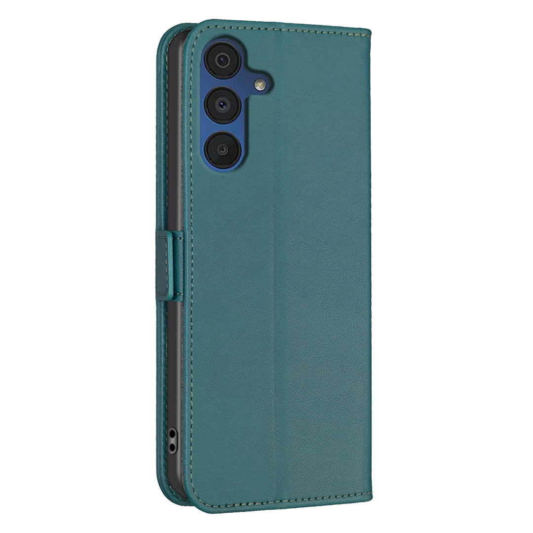BINFEN COLOR BF31 For Samsung Galaxy A16 5G / A16 4G Wallet Case PU Leather Phone Cover - Green