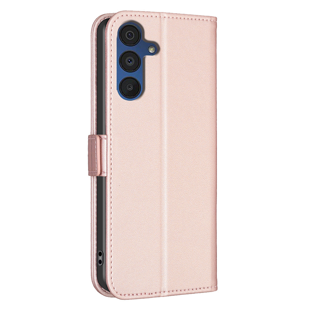 BINFEN COLOR BF31 For Samsung Galaxy A16 5G / A16 4G Wallet Case PU Leather Phone Cover - Pink