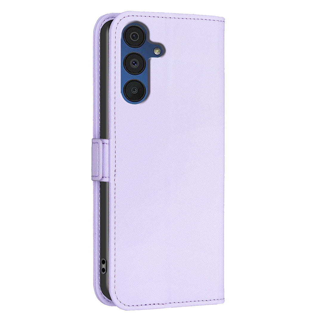 BINFEN COLOR BF31 For Samsung Galaxy A16 5G / A16 4G Wallet Case PU Leather Phone Cover - Purple
