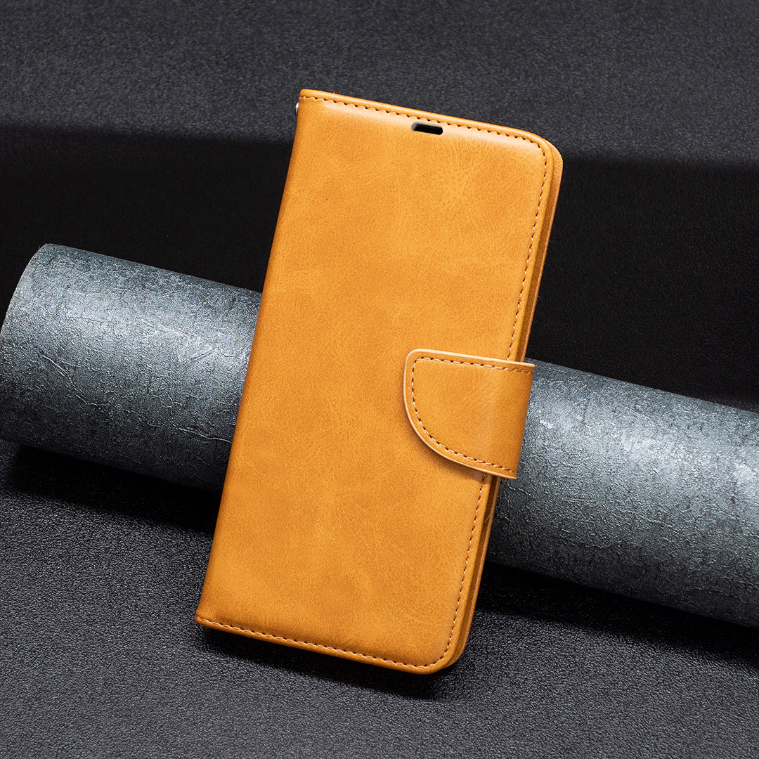 For Samsung Galaxy A16 5G / A16 4G Case Shockproof PU Leather Cover with Wallet Card Slots - Yellow