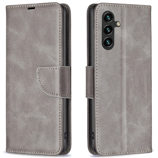 For Samsung Galaxy A16 5G / A16 4G Case Shockproof PU Leather Cover with Wallet Card Slots - Grey