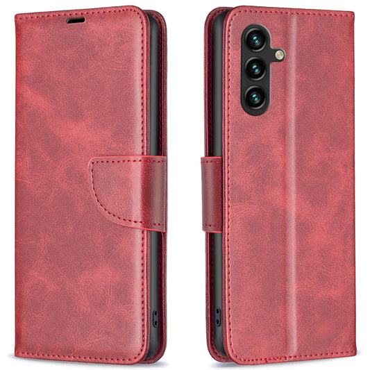 For Samsung Galaxy A16 5G / A16 4G Case Shockproof PU Leather Cover with Wallet Card Slots - Red