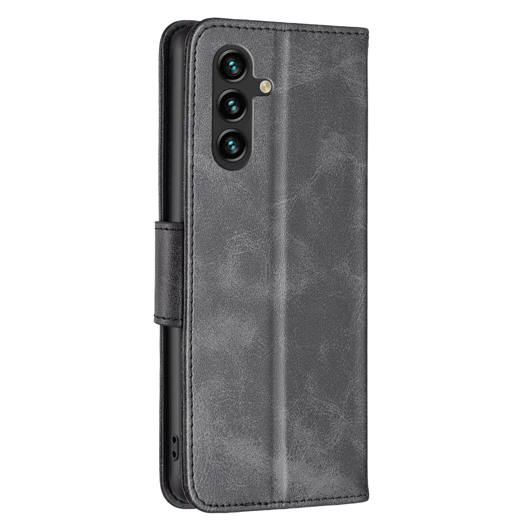 For Samsung Galaxy A16 5G / A16 4G Case Shockproof PU Leather Cover with Wallet Card Slots - Black
