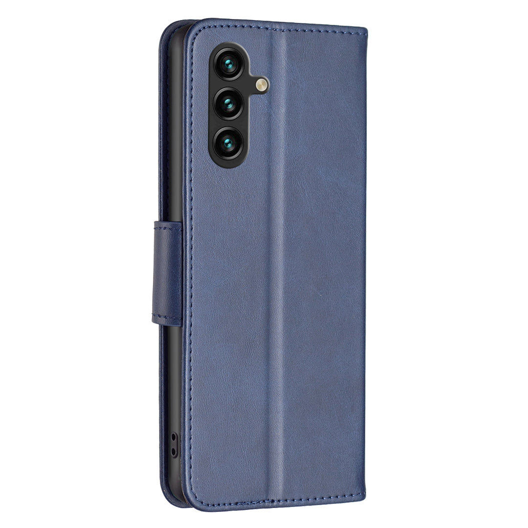 For Samsung Galaxy A16 5G / A16 4G Case Shockproof PU Leather Cover with Wallet Card Slots - Blue