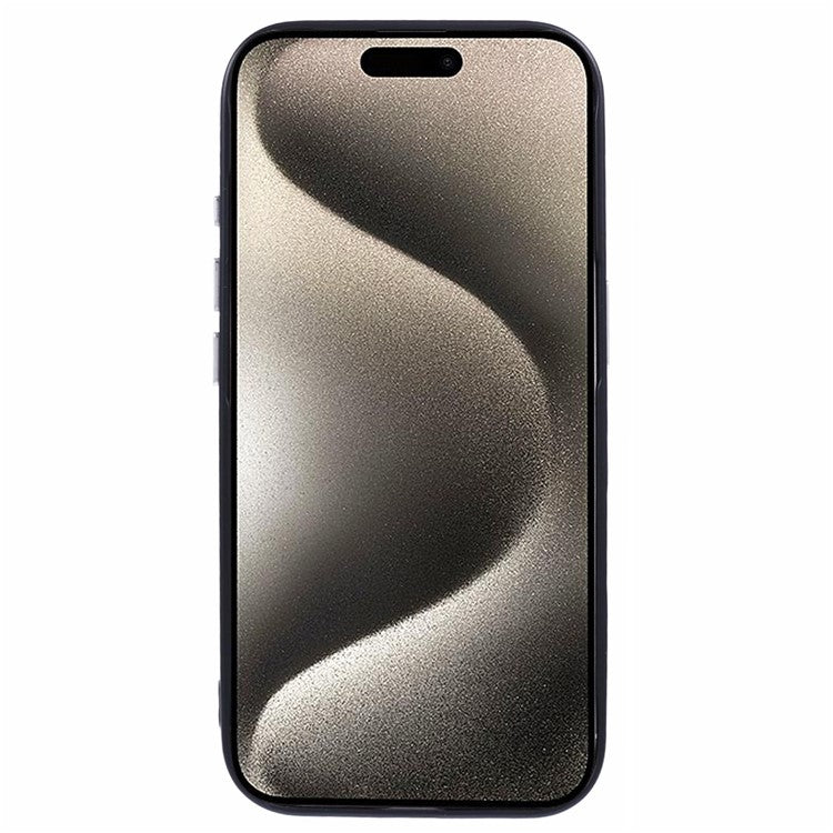 X-LEVEL For iPhone 16 Case Rhombus Splicing Hard PC Shockproof  Phone Cover - Black