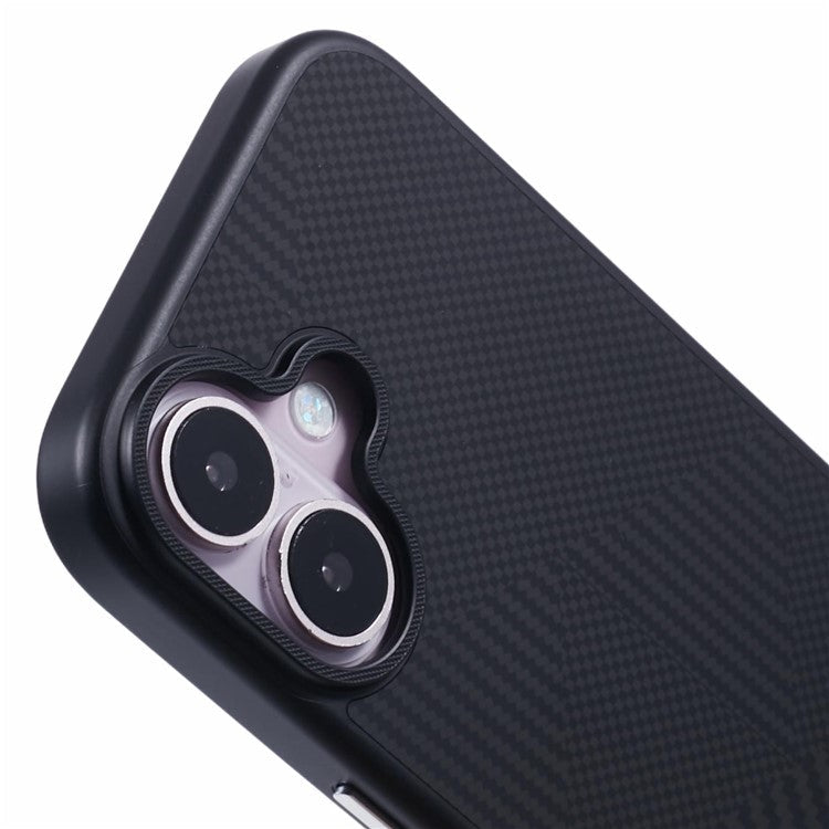 X-LEVEL For iPhone 16 Case Rhombus Splicing Hard PC Shockproof  Phone Cover - Black