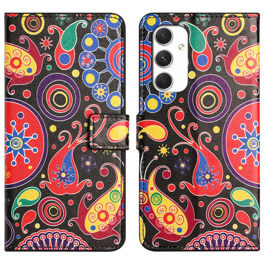 For Samsung Galaxy A16 5G / A16 4G Case Pattern Print PU Leather Wallet Phone Cover - Jelly Fish
