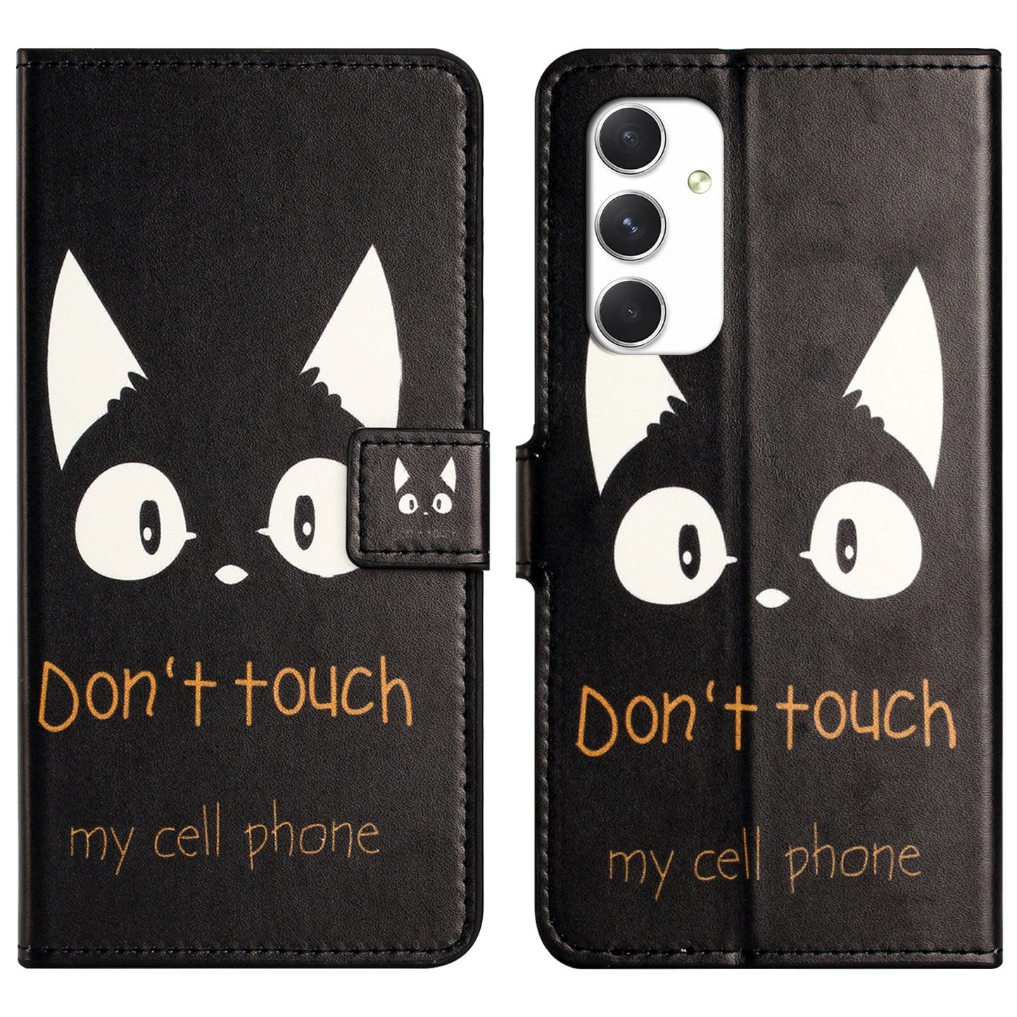 For Samsung Galaxy A16 5G / A16 4G Case Pattern Print PU Leather Wallet Phone Cover - Cat Ears