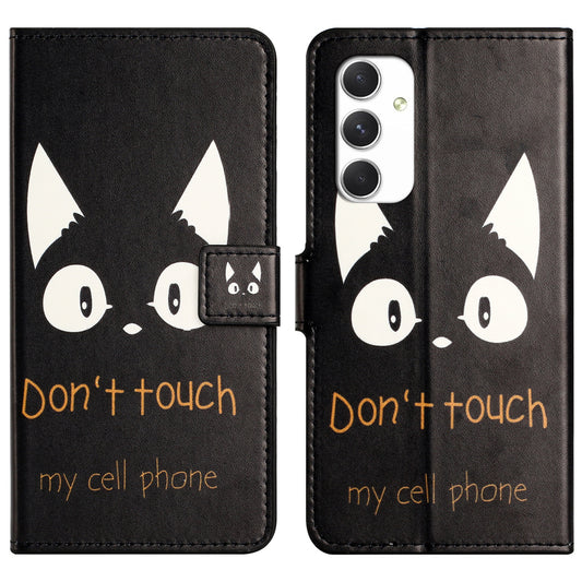 For Samsung Galaxy A16 5G / A16 4G Case Pattern Print PU Leather Wallet Phone Cover - Cat Ears