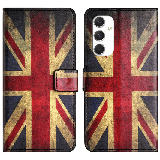 For Samsung Galaxy A16 5G / A16 4G Case Pattern Print PU Leather Wallet Phone Cover - Union Jack