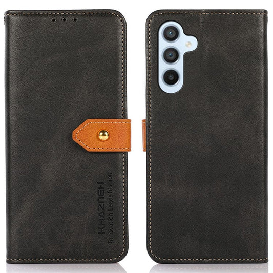 KHAZNEH For Samsung Galaxy M35 5G Wallet Phone Case Stand Leather Flip Cover - Black